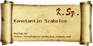 Konstantin Szabolcs névjegykártya